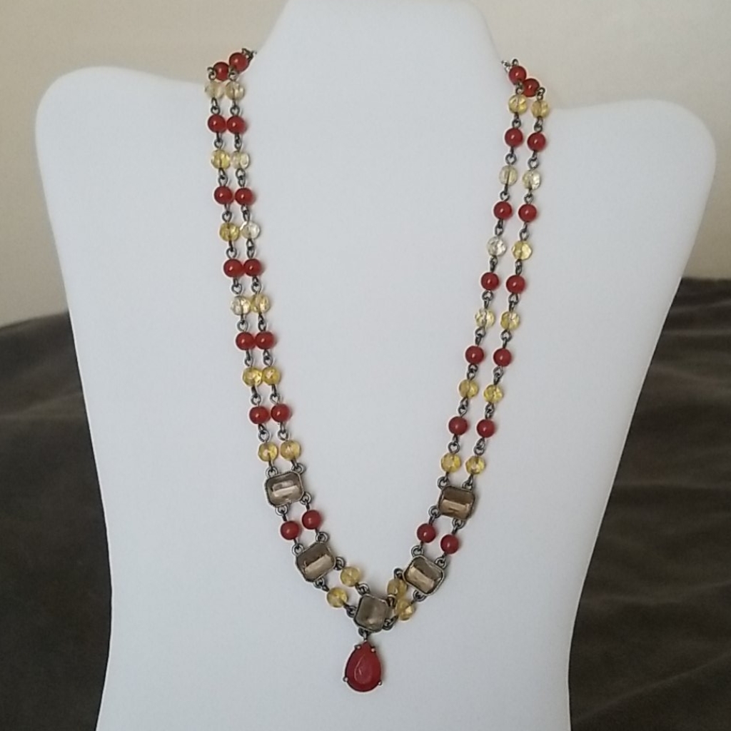 Vintage Tudor Inspired Bead Necklace
